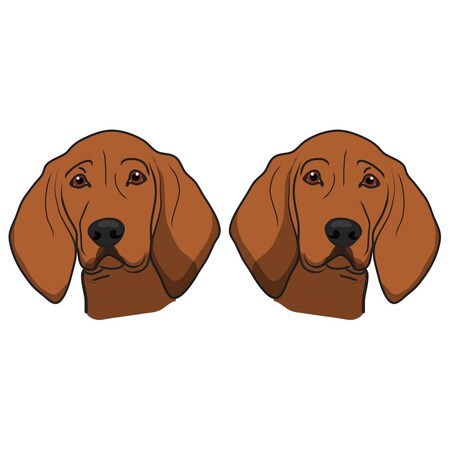 Signmission Redbone Coonhound Dog Decal, Dog Lover Decor Vinyl Sticker D-24-Redbone Coonhound
